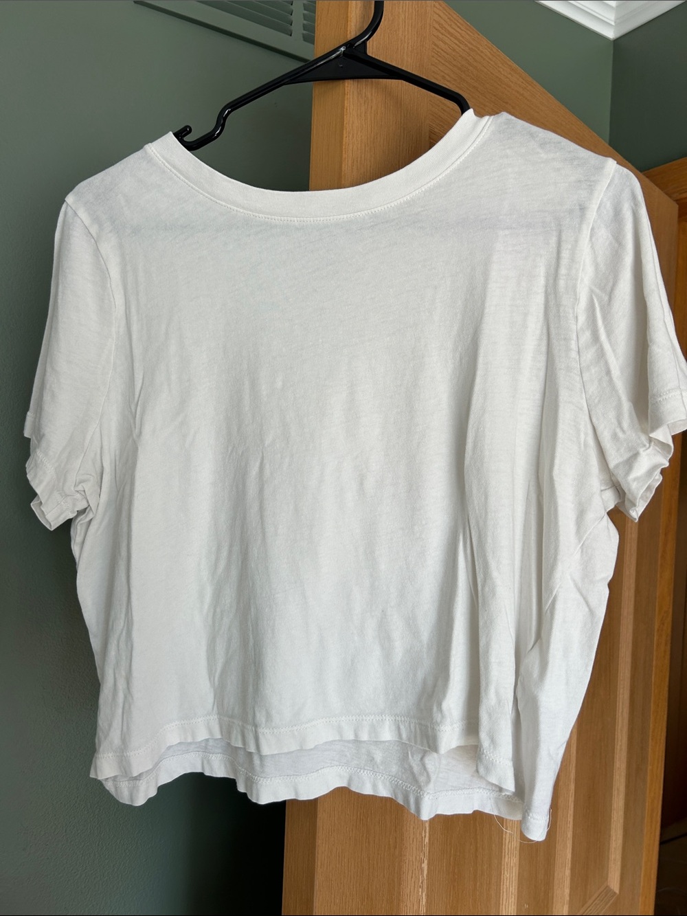 Madewell White Cotton Crop Tee